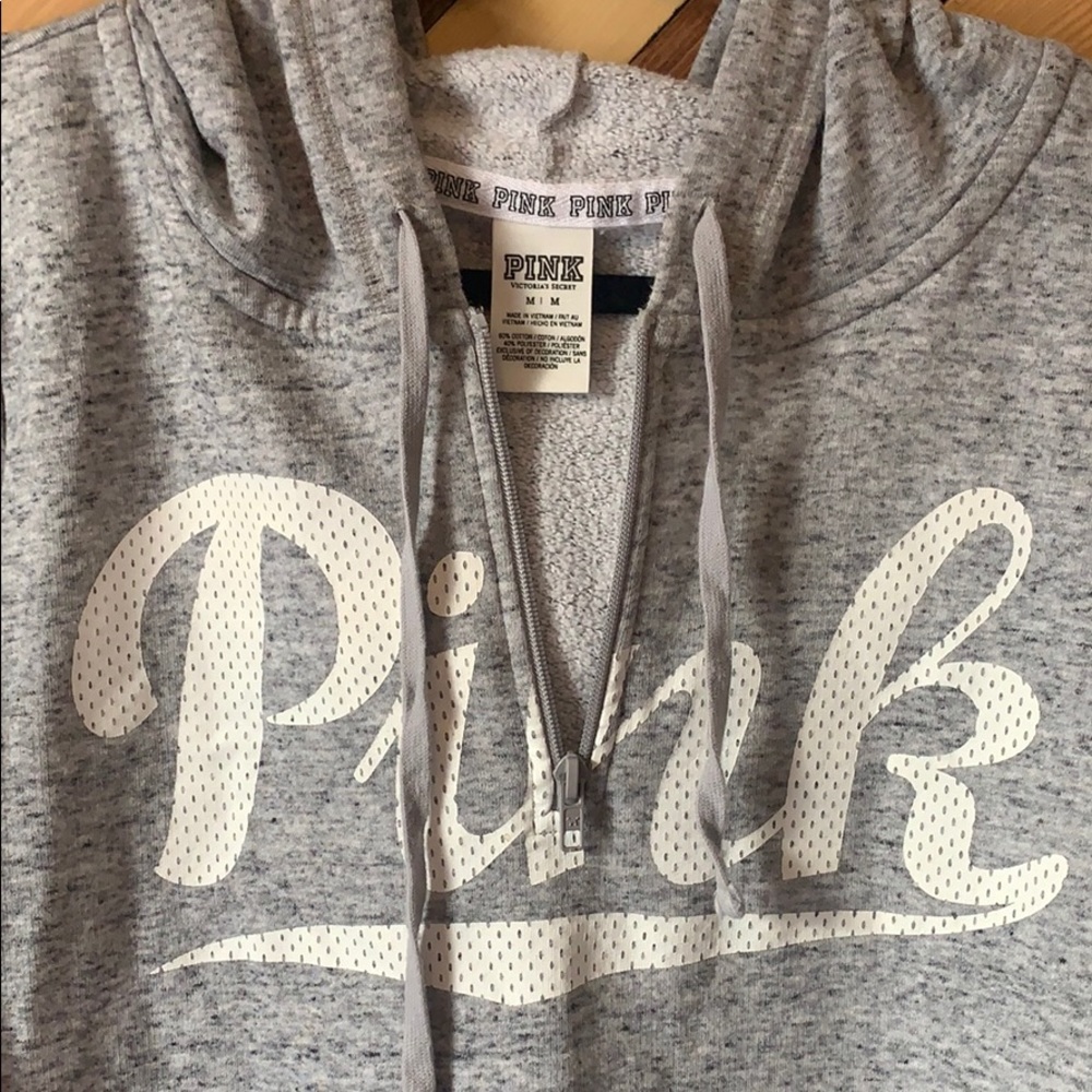 Pink Victoria Secret 1/4 Zip Pullover Sweatshirt - Picture 3 of 3